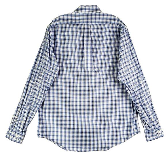 Polo Ralph Lauren Shirt Oxford Button Down Mens Size Large L LS Blue Plaid - Picture 3 of 9